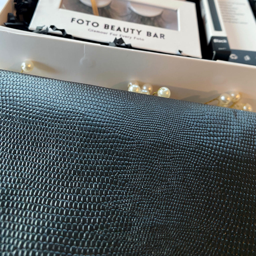 Black Faux Leather Luxury Beauty Gift Set
